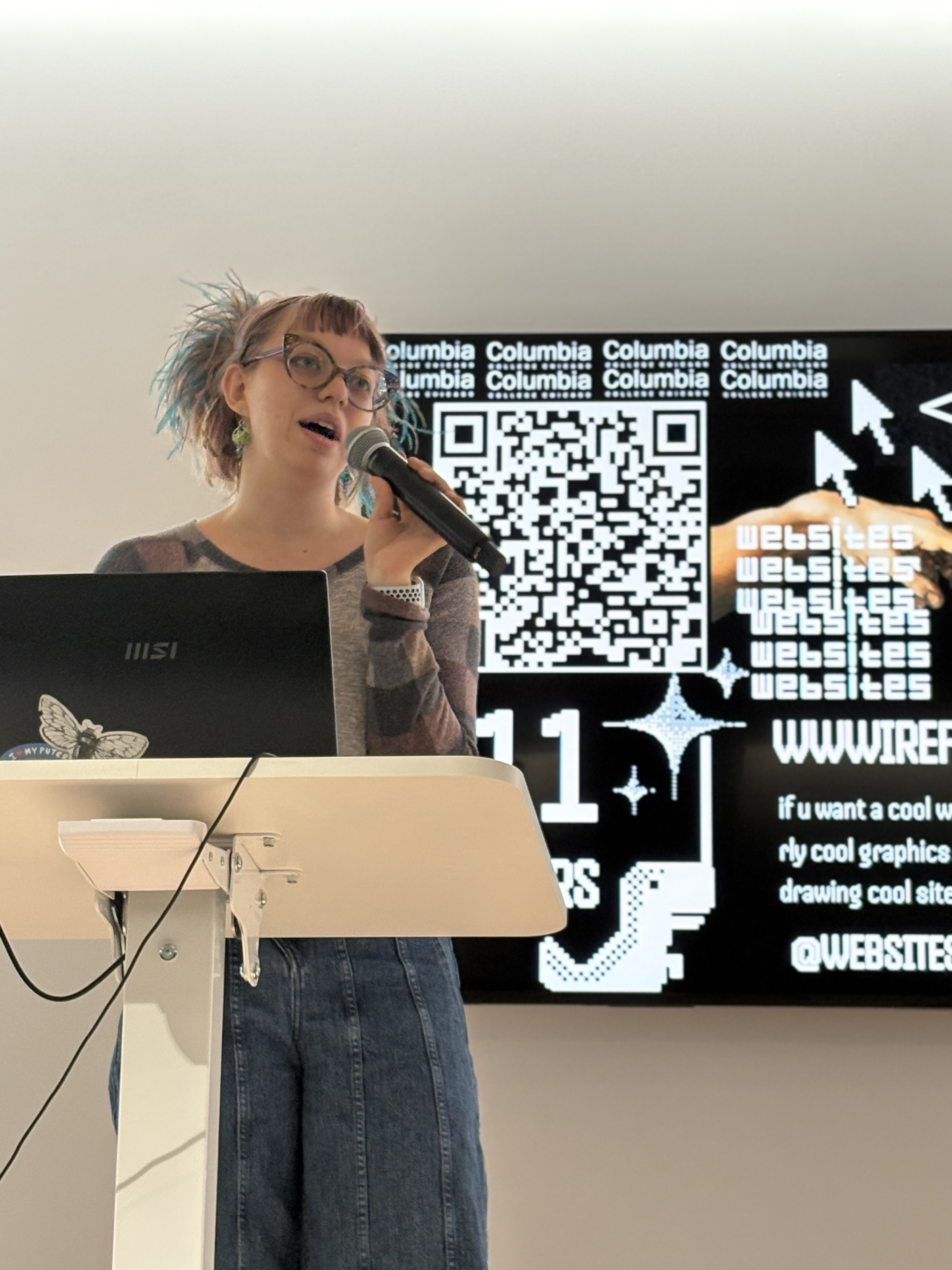 Logan Silvers speaking at a conference