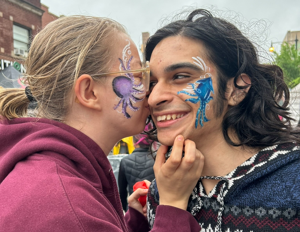 logan and shamus under the sea face paint